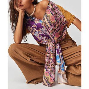 FREE PEOPLE Pick Your Scarf Maxi Tee / Blue Combo